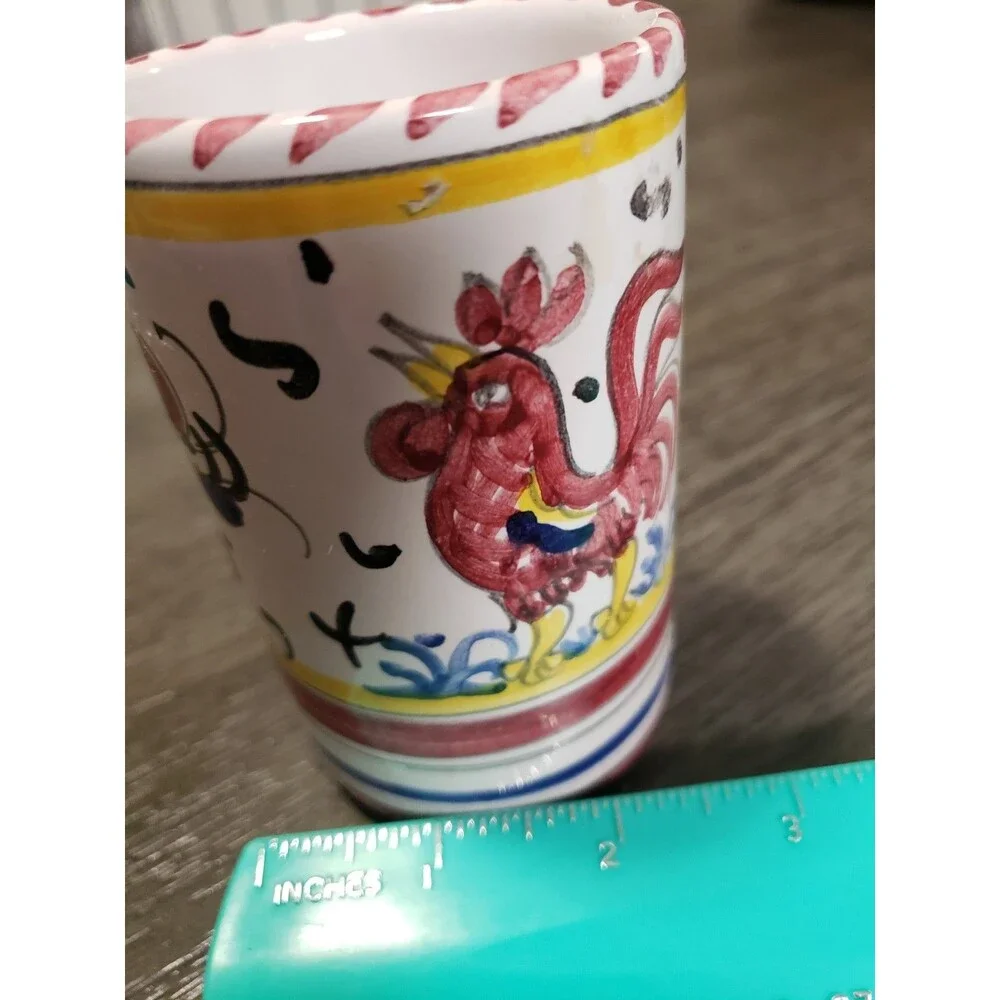 Deruta Italian Pottery, Handpainted Pen Holder 